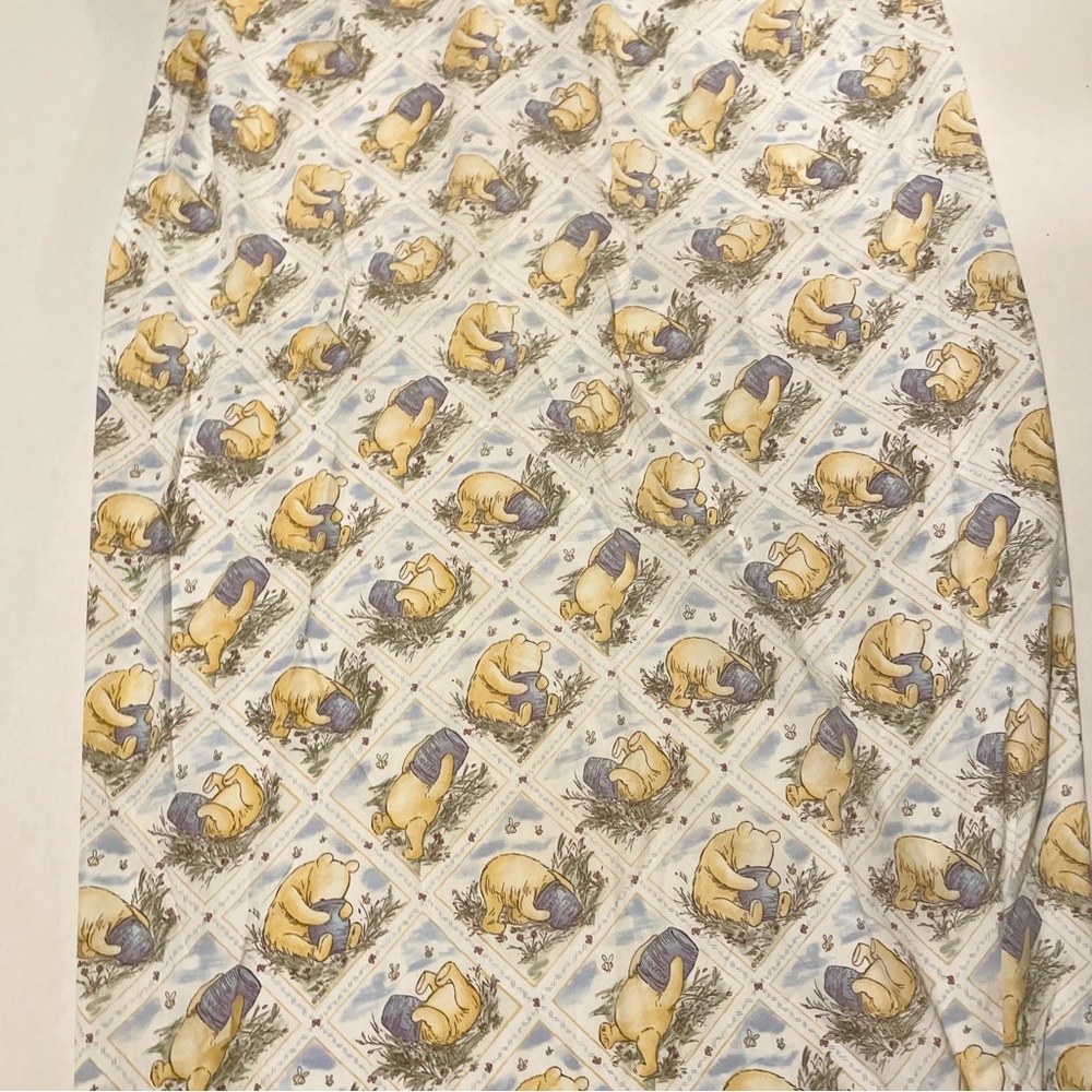 Vintage 90s Disney Winnie the Pooh Twin Fitted Sheet Made in USA Classic Pooh